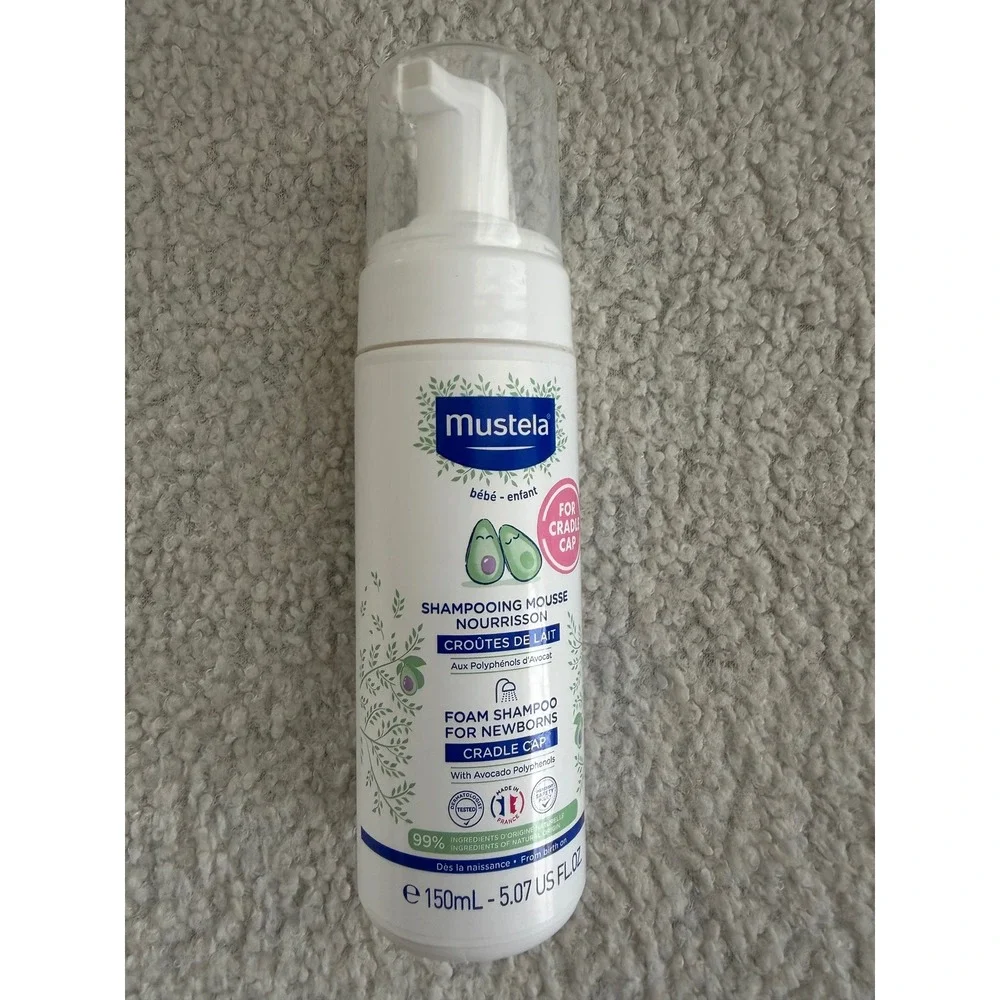 Mustela Foam Shampoo Baby 5.07oz Cradle Cap Newborn Treatment New